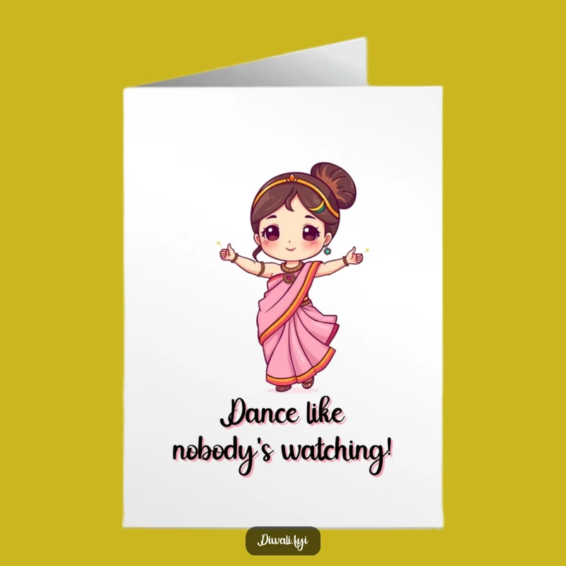 Free Printable Birthday Card: Dancing Sari Sparkler Fun, Hilarious Downloadable Gift
