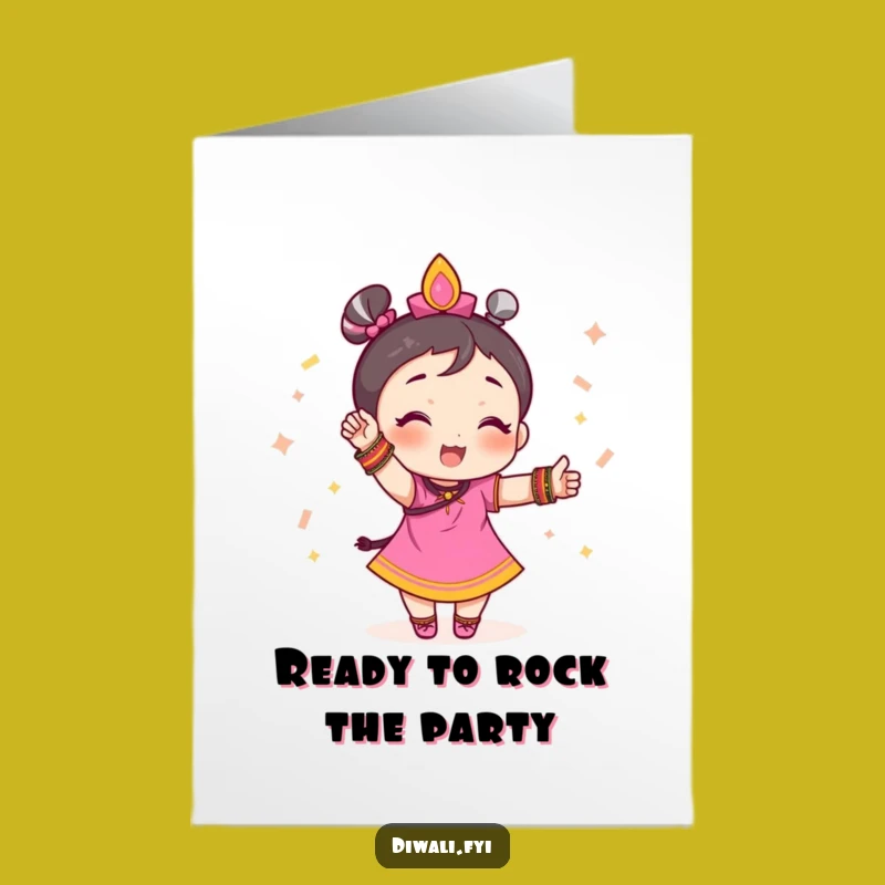Free Printable Birthday Card: Festive Character, Celebration Pose, Adorable Downloadable Gift