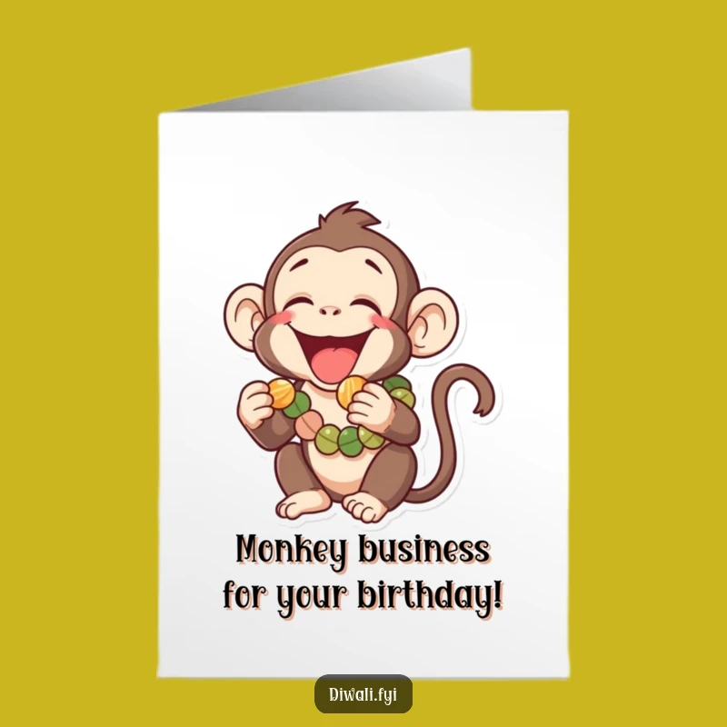 Free Printable Monkey Birthday Card: Sweet Treat Fun Downloadable Gift