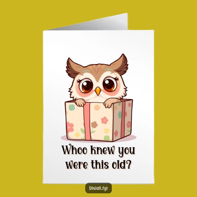Free Printable Owl Birthday Card: Surprise Peek Downloadable Gift