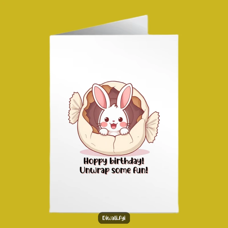Funny Free Printable Birthday Card: Bunny's Sweet Surprise Downloadable Gift