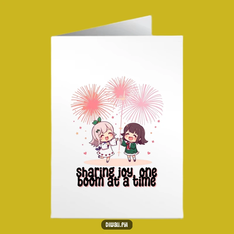 Funny Free Printable Birthday Card: Cheerful Character Fireworks Friend Downloadable Gift