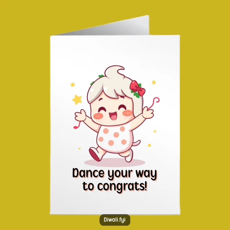 Celebratory Free Printable Congrats Card: Festive Shuffle, Downloadable Fun Gift