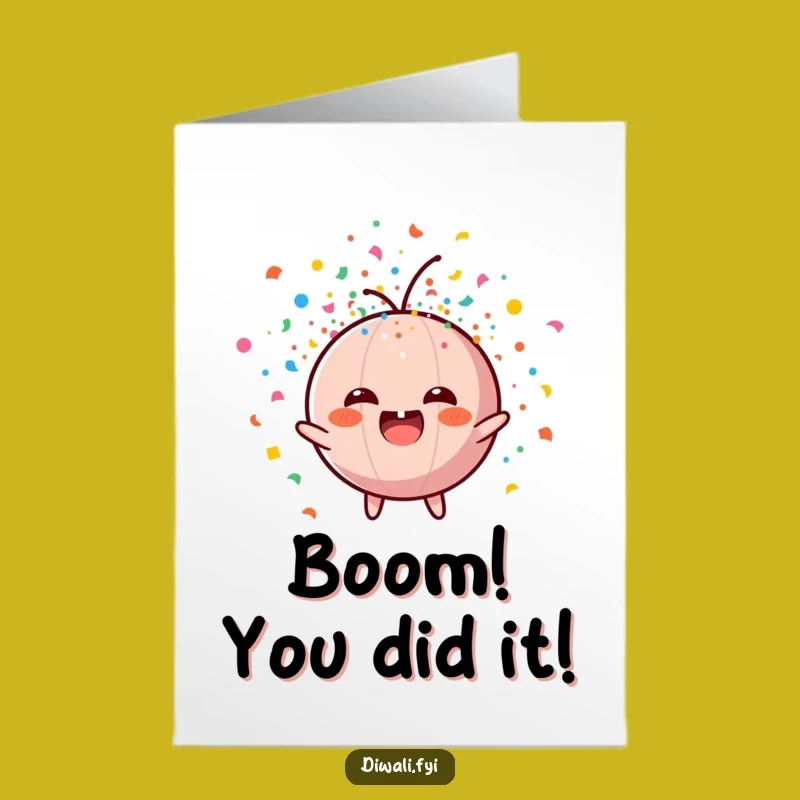 Free Printable Congrats Card: Hilarious Firecracker Explosion Celebrates Success