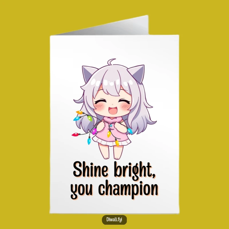 Free Printable Congrats Card: Playful Character, Lights, Humorous Downloadable Gift