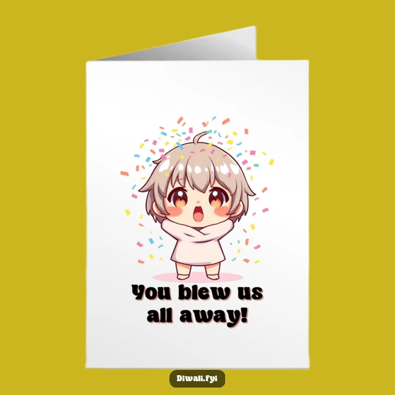 Free Printable Congrats Card: Surprised Confetti Character, Big News, Downloadable Humorous Gift