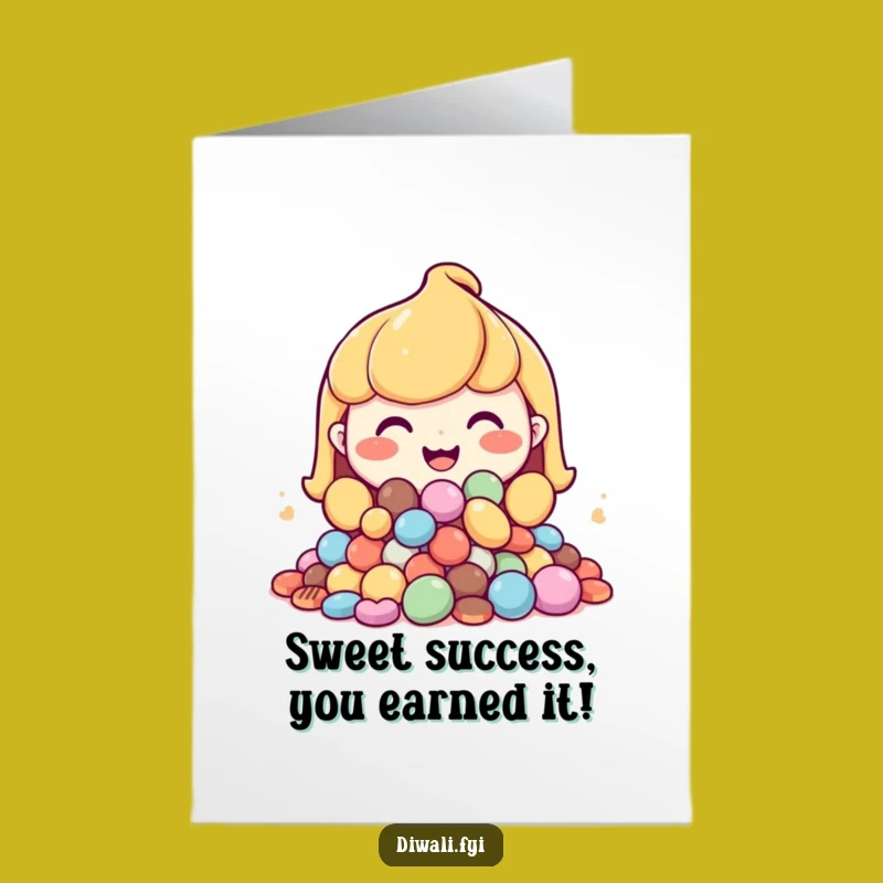 Free Printable Congrats Card: Sweets Galore, Humorous Downloadable Gift of Joy