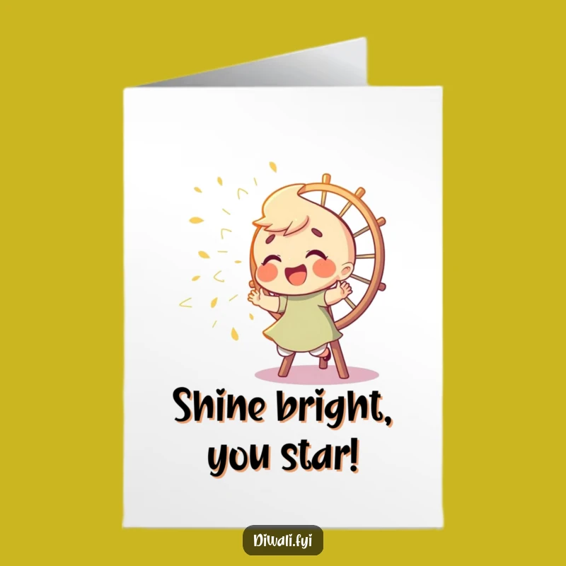 Free Printable Congrats Card: Giggling Character Sparks Downloadable Gift