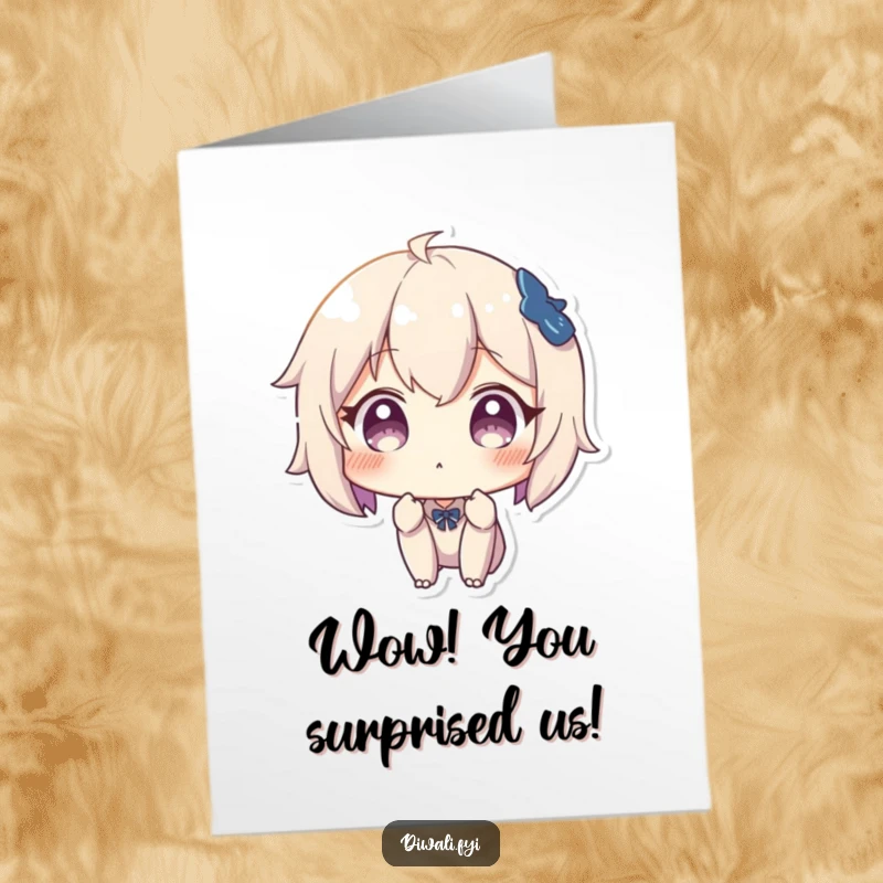 Funny Free Printable Congratulations Card featuring a character with a comically surprised expression, capturing the shock and awe of a great accomplishment.