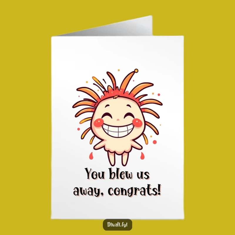 Free Printable Congrats Card: Bursting Firework, Downloadable & Celebratory