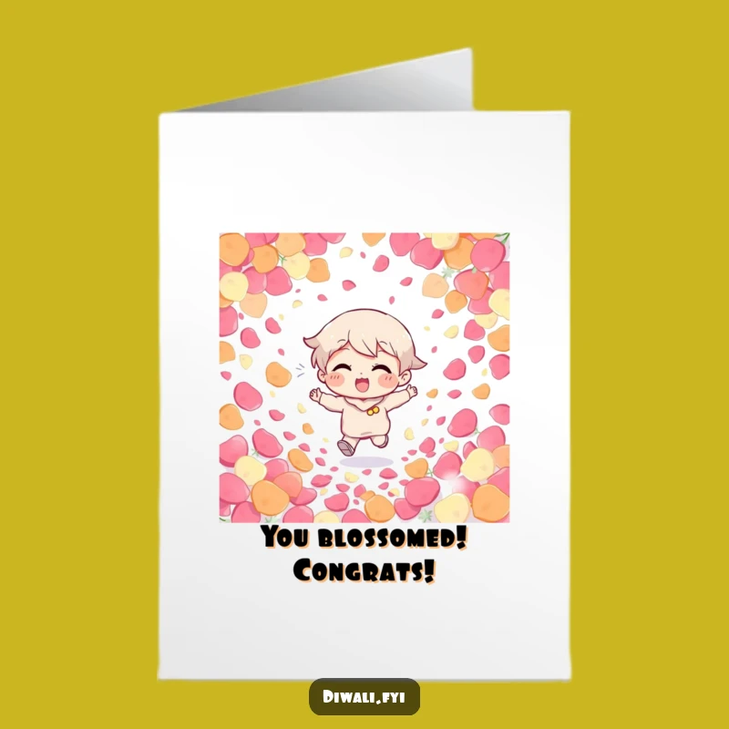 Free Printable Congrats Card: Petal Shower Celebration - Funny Downloadable Gift