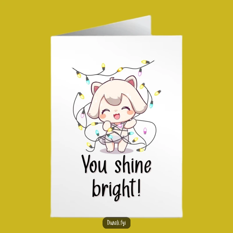 Free Printable Tangled Lights Card: Congrats Downloadable Gift for Mishaps!