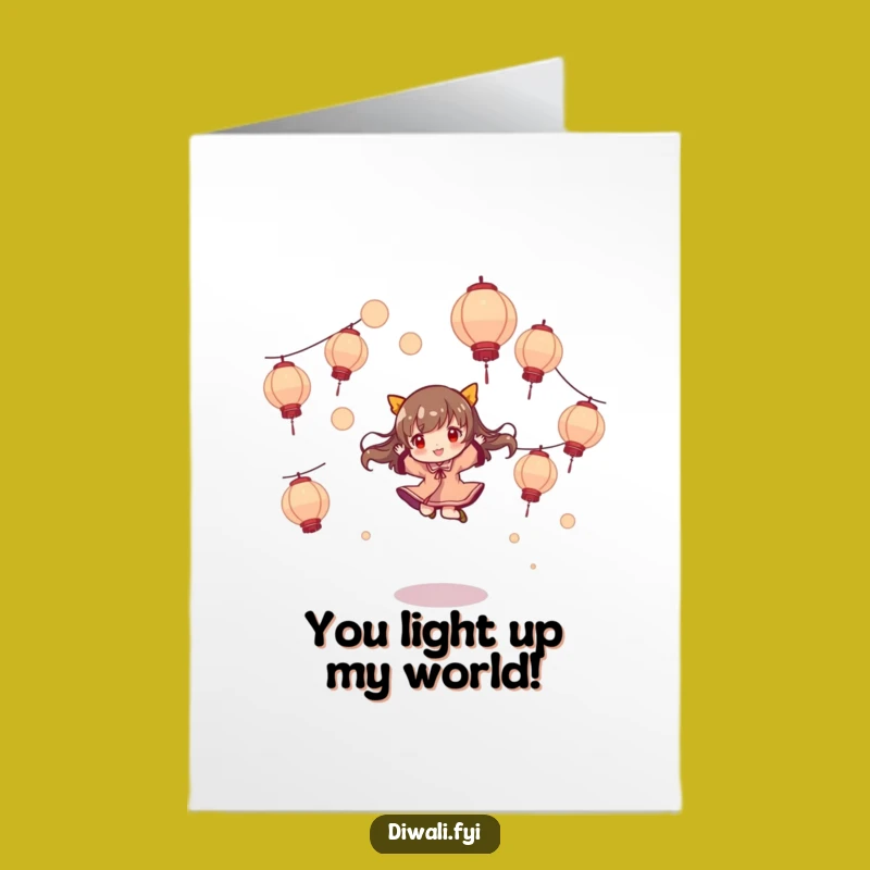 Free Printable Thank You Card: Lanterns Jump Funny Celebration Downloadable