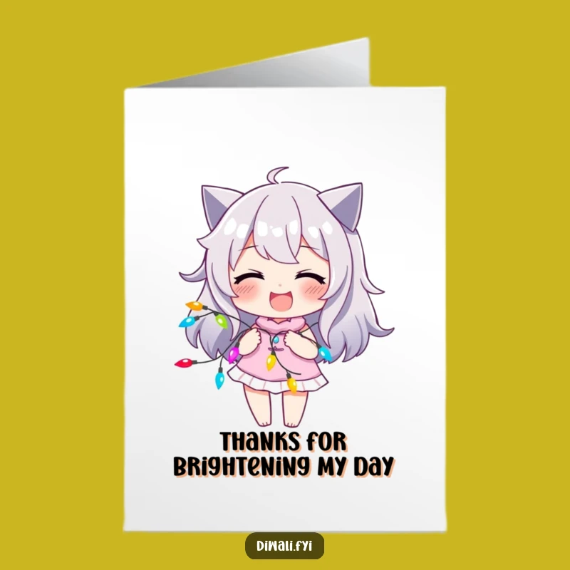 Free Printable Thank You Card: Playful Character, Lights, Humorous Downloadable Gift