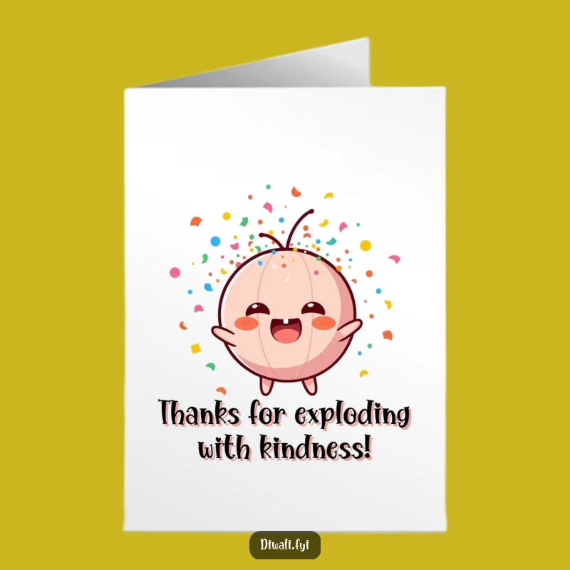 Free Printable Thank You Card: Funny Firecracker Explodes with Gratitude
