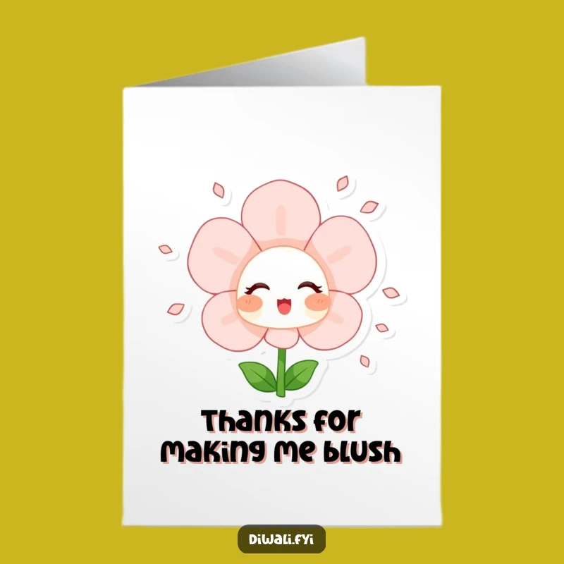Free Printable Thank You Card: Flower Showers Gratitude - Funny Downloadable Gift