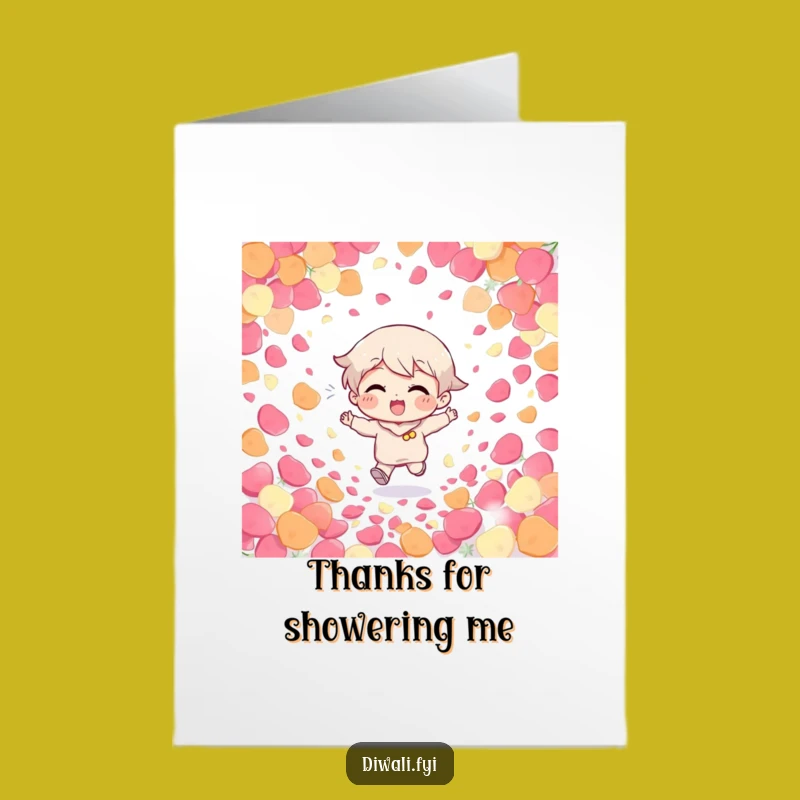 Free Printable Thank You Card: Petal Shower Gratitude - Funny Downloadable Gift