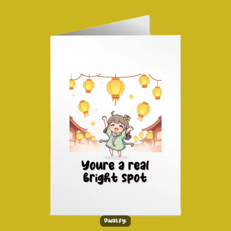 Free Printable Thank You Card - Joyful Lantern Toss Character Downloadable Appreciation Gift