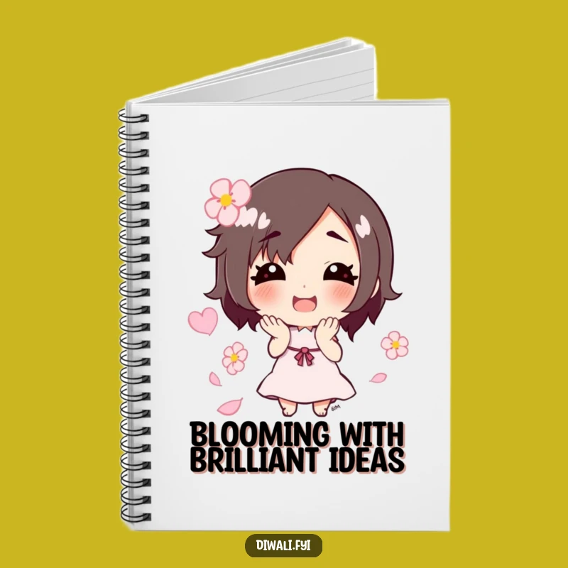 Funny Flower Petal Toss Notebook: Smiling Character Journal, Perfect Humorous Gift