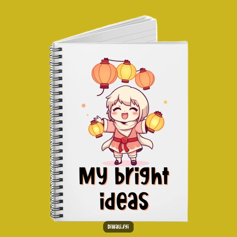 Funny Delighted Lantern Juggler Notebook - Capture Bright Ideas