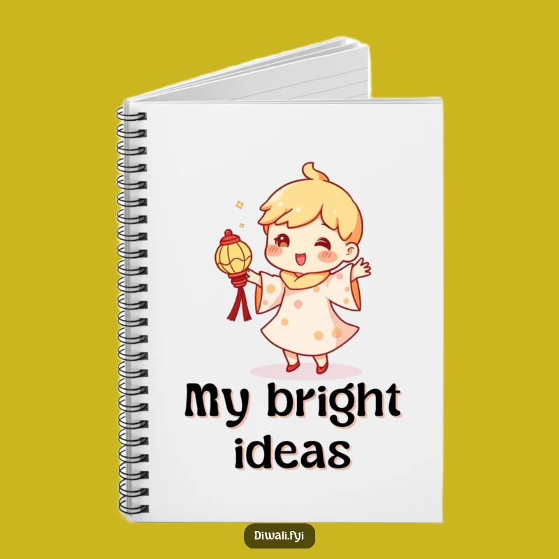 Funny Diya Dance Notebook - Joyful Character Journal, Perfect Humorous Gift!