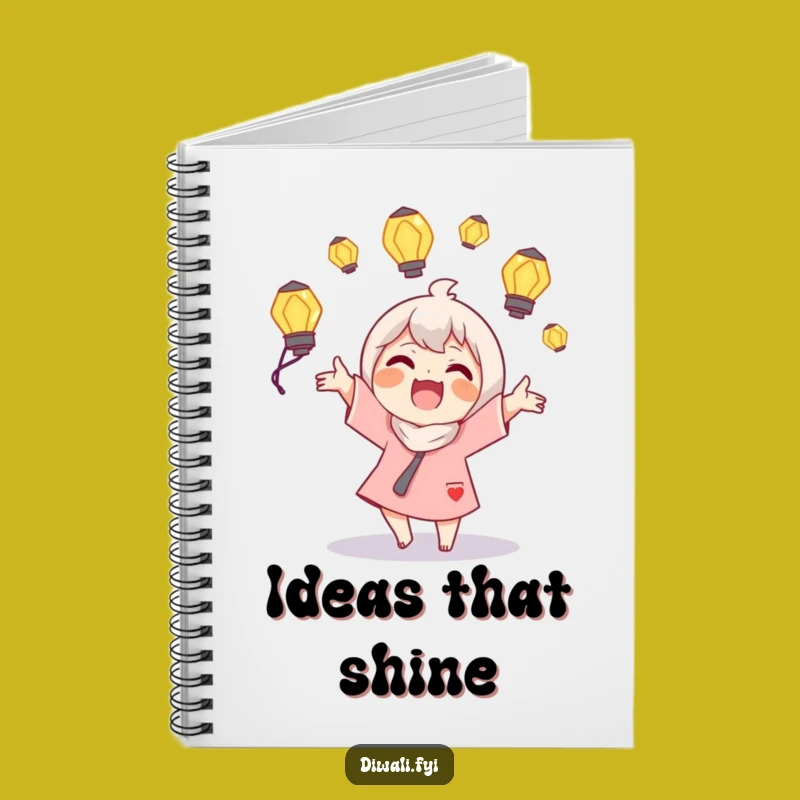 Funny Juggling Lamps Notebook: Jot Down Bright Ideas with this Joyful Character