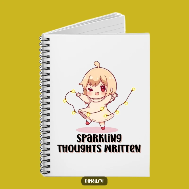 Funny Light Spin Notebook: Jot Down Bright Ideas with this Playful Character