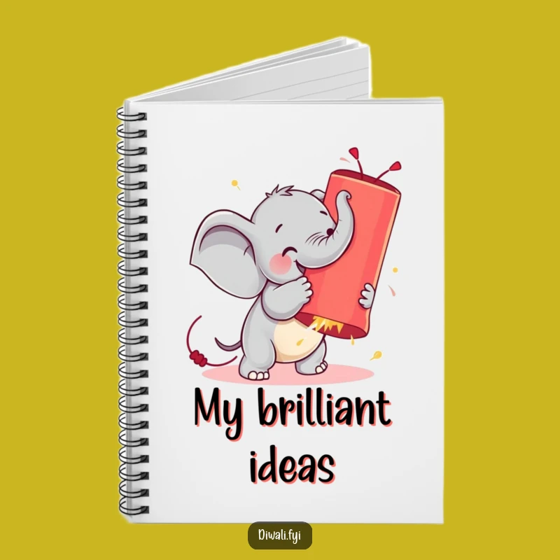 Funny Elephant Firecracker Notebook - Jot Down Laughs & Ideas