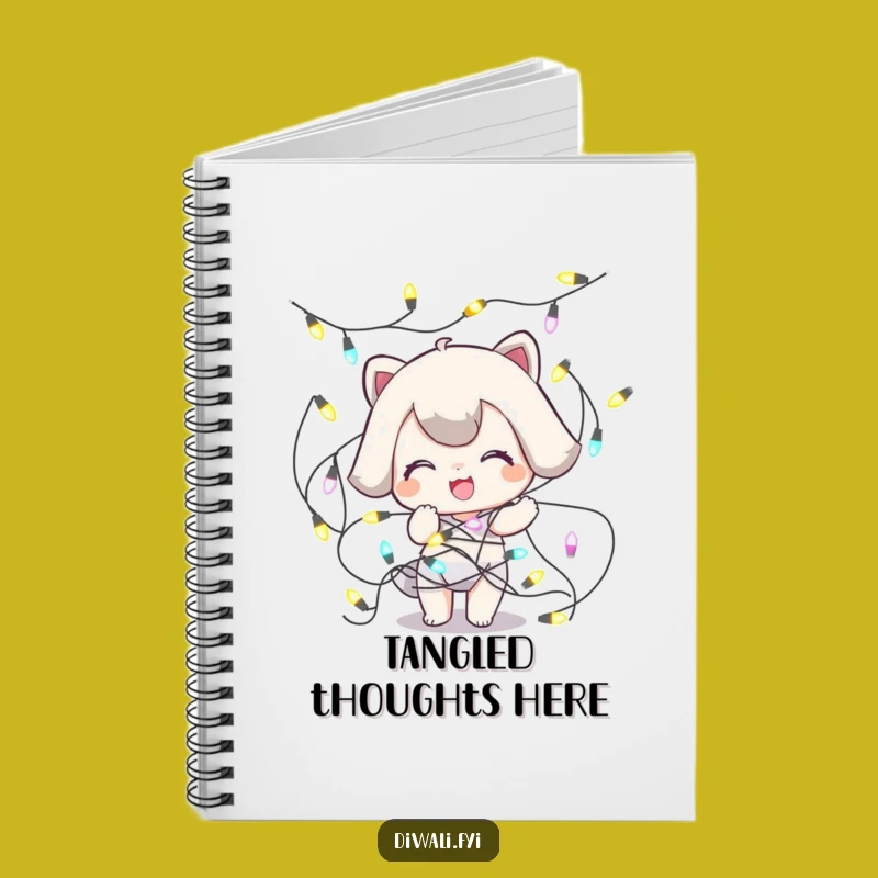 Funny Tangled Lights Notebook: Journal for Festive Ideas Gift