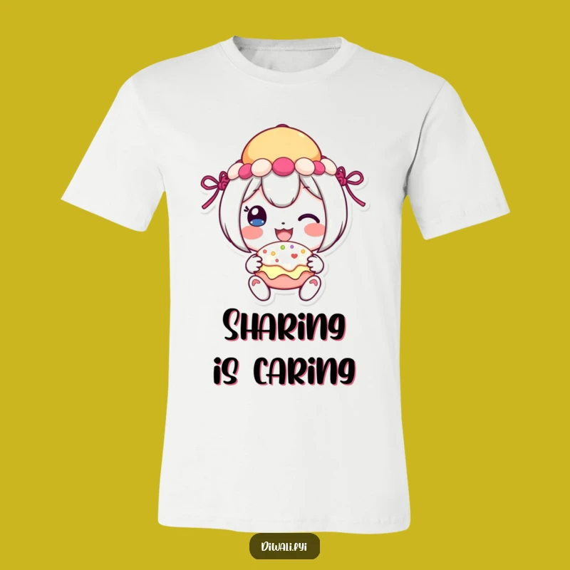 Funny Festive Sweet T-Shirt: Cheerful Character Sharing Joy Gift