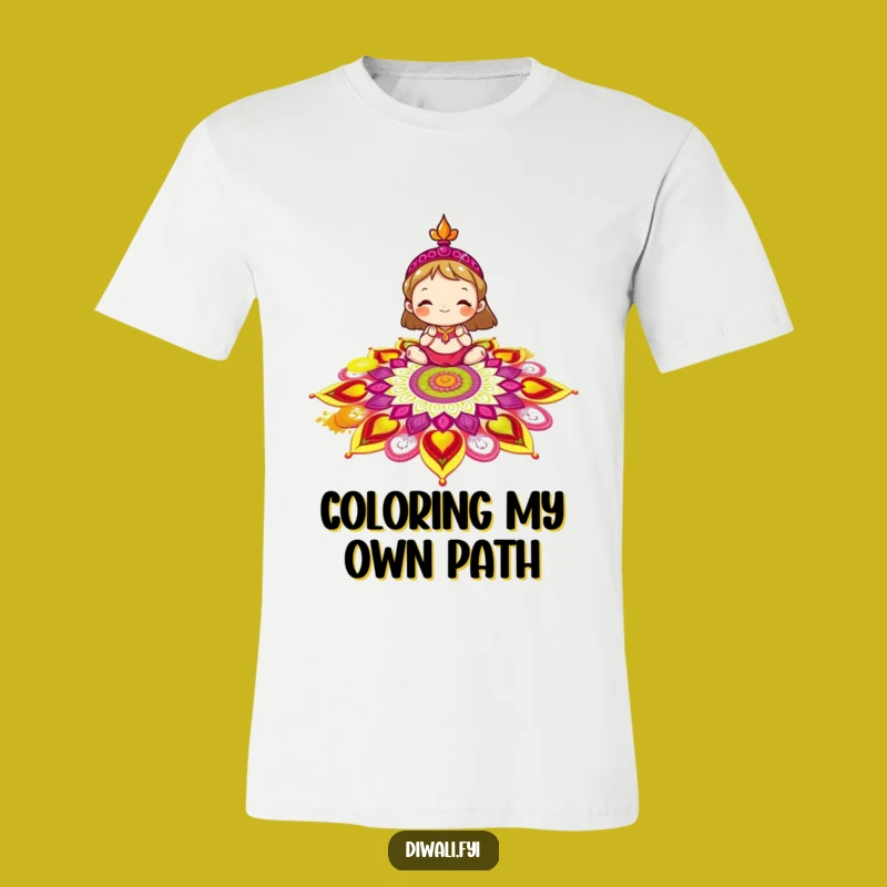 Funny Rangoli T-Shirt: Wear Your Colorful Creations with Pride!