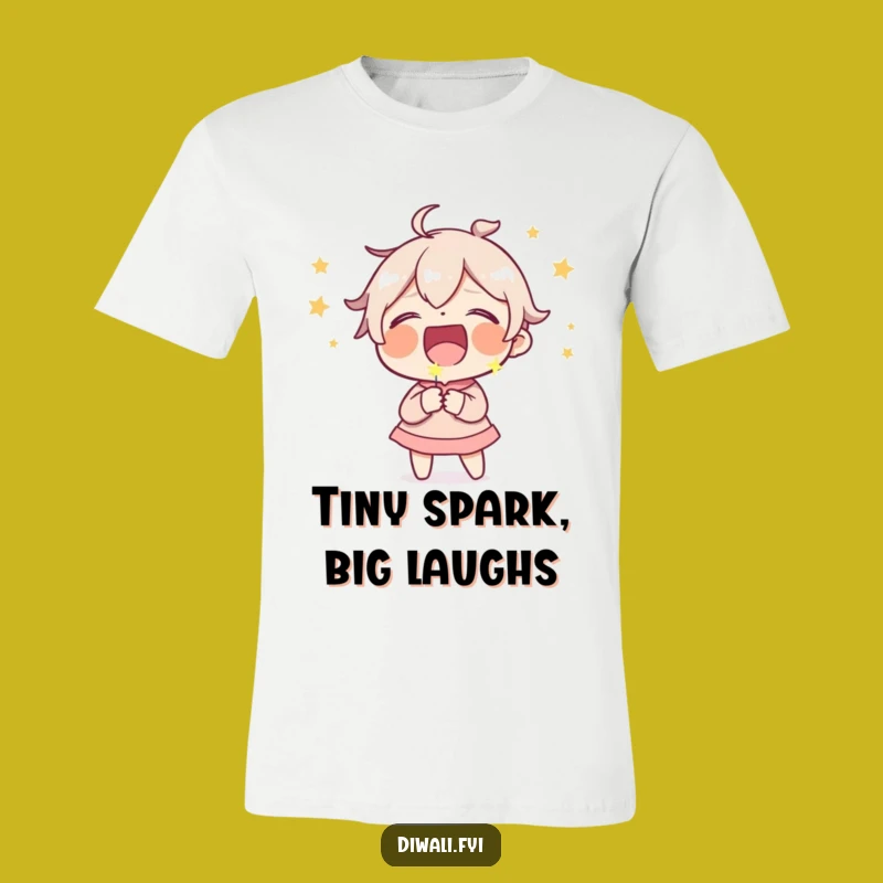 Funny Sparkler Laughter Tee: Expressive Character Shirt, Ultimate Funny Gift