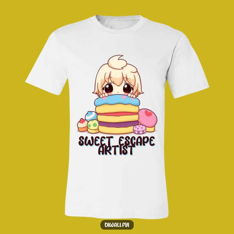 Funny Surprised Sweets T-Shirt - Hilarious Peek Design for Treat Lovers
