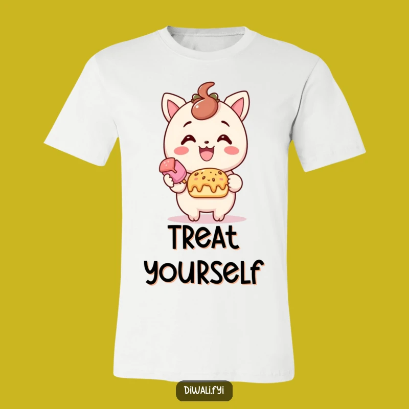 Funny Treat Offering Shirt - Delightful Character Tee for Sweet Moments