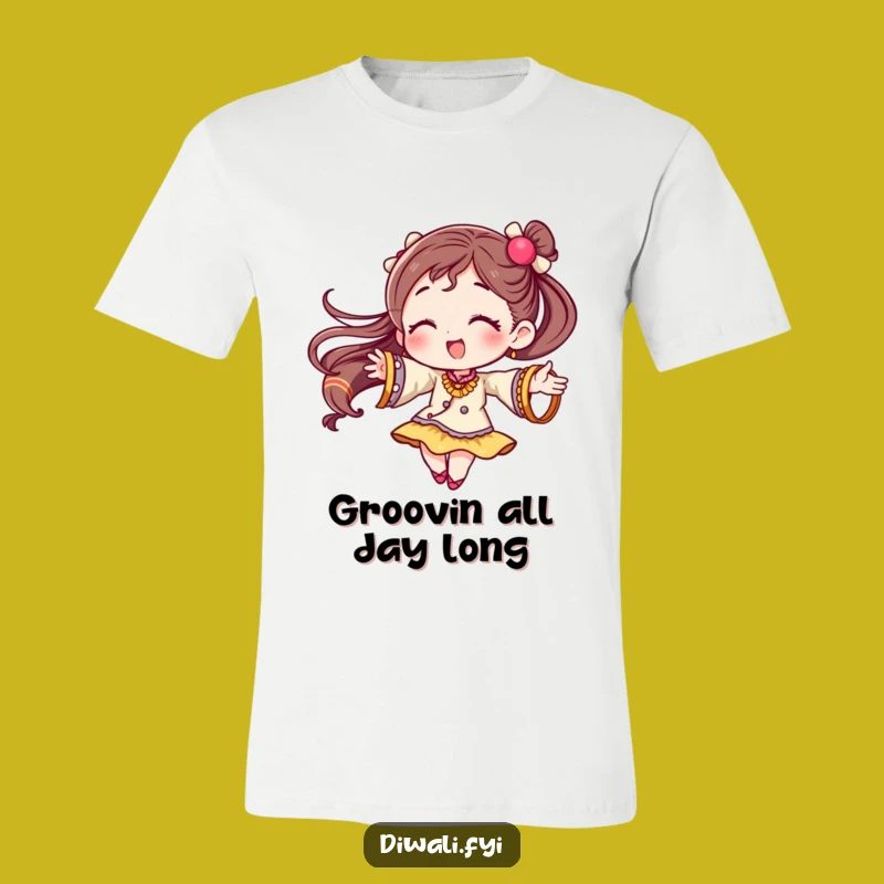 Funny Festive Bangles T-Shirt: Twirling Character Fun, Great Humorous Gift