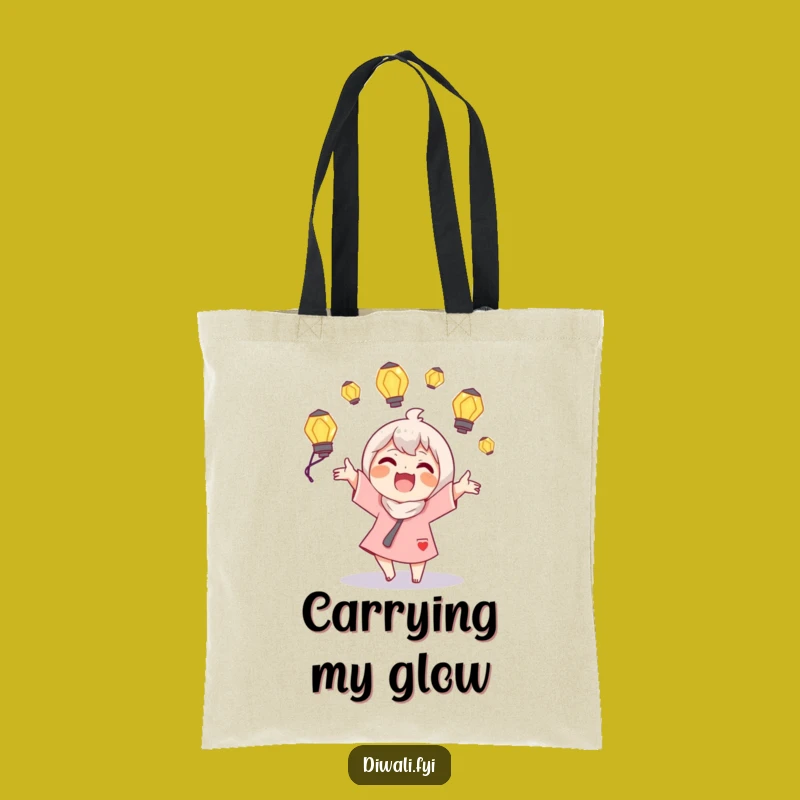 Funny Juggling Lamps Tote Bag: Carry Your Sparkle with this Delightful Character