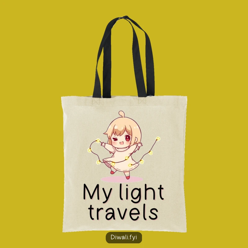Funny Light Spin Tote Bag: Carry Your Glow with this Playful Character