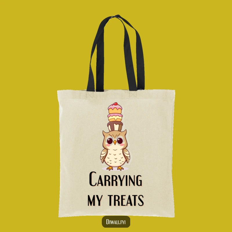 Funny Owl Sweet Treats Tote Bag - Carry Your Laughs & Goodies
