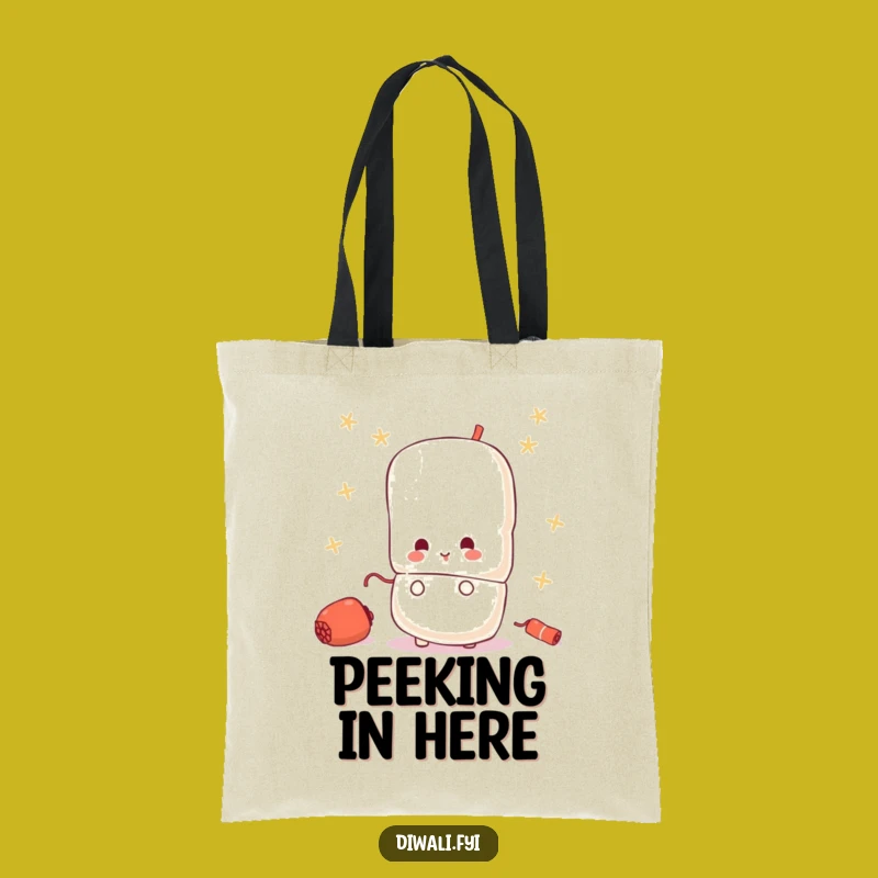 Funny Peeking Firecracker Tote Bag - Carry Curiosity & Fun, Perfect Gift