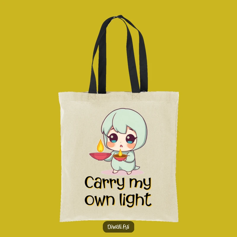 Funny Surprised Diya Tote Bag: Carry the Light, Perfect Gift