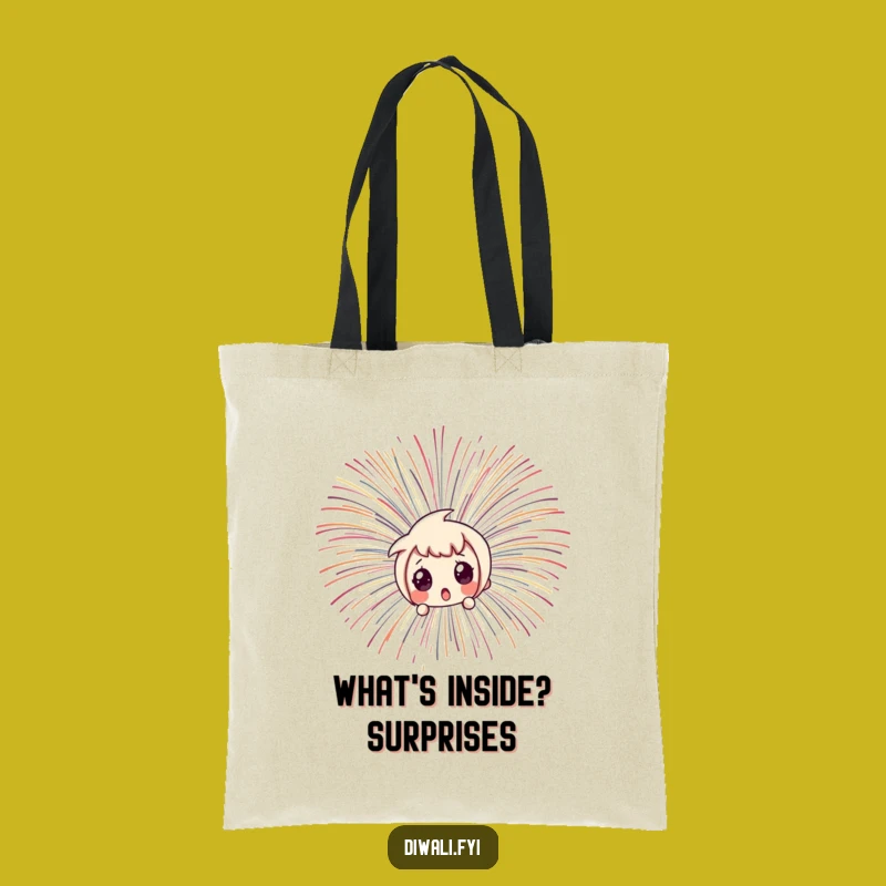 Funny Surprised Fireworks Tote Bag - Carry Your Surprise - Gift