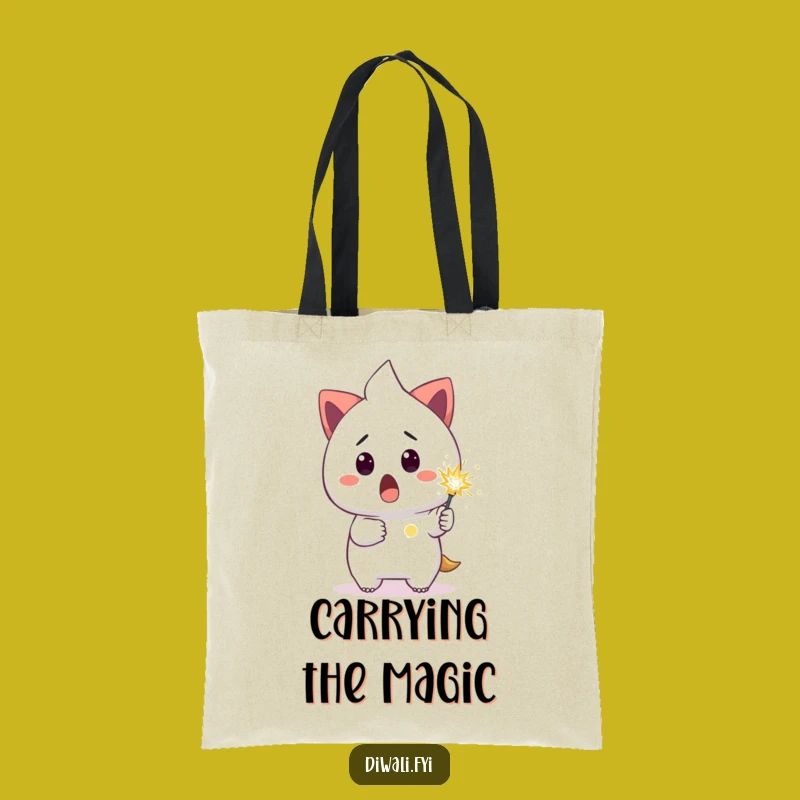 Funny Surprised Sparkler Tote Bag: Carry Your Surprises with Hilarious Flair!