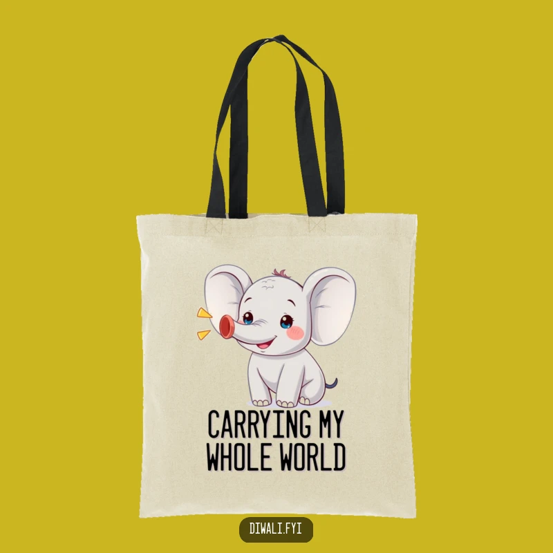 Funny Trumpeting Elephant Tote Bag: Carry Your Essentials with Joyful Style